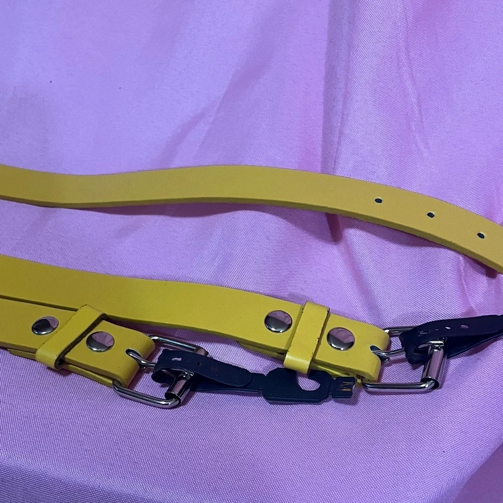 Yellow Belt with Silver Buckle